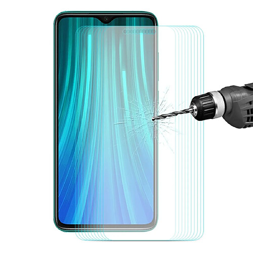 Wewoo Film de verre trempé 10 PCS 0.26mm 9H 2.5D de à bord incurvé pour Xiaomi Redmi Note 8 Pro