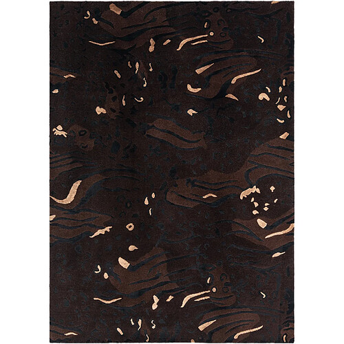 Vidal Tapis de laine 244x175 brun Darya