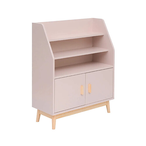 Mobili Rebecca Bibliothèque pour enfants Rebecca Mobili Bataw 100x80x33 MDF Pin Rose Marron