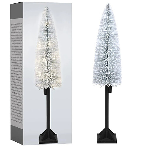 Un sapin de Noël lumineux enneigé avec des lumières / Sapin de Noël 25 LED, 120 cm