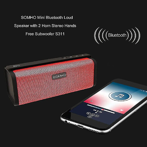 Universal Somho Mini Bluetooth haut-parleur fort avec 2 cornes Hands Hands Free Subwoofer S311