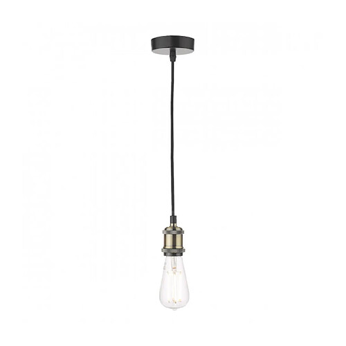 Luminaire Center Suspension design Waco Cuivres Antique,Noir mat 1 ampoule 8cm