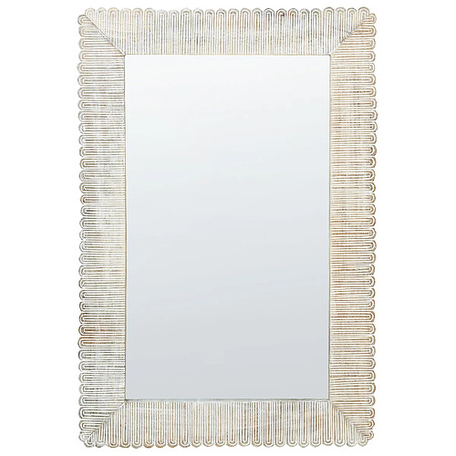 Beliani Miroir BAUGY Bois Blanc