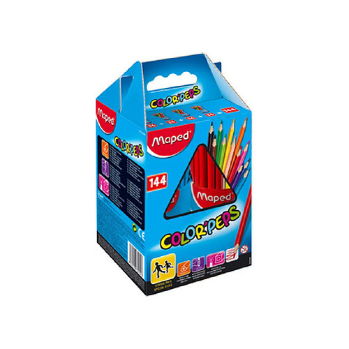 Maped Crayons de couleur COLOR'PEPS, pack scolaire de 144 ()