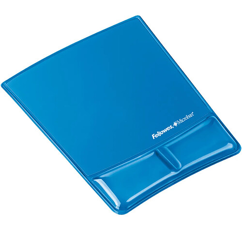 Fellowes Tapis de souris avec repose-poignets - 9182201 - Bleu