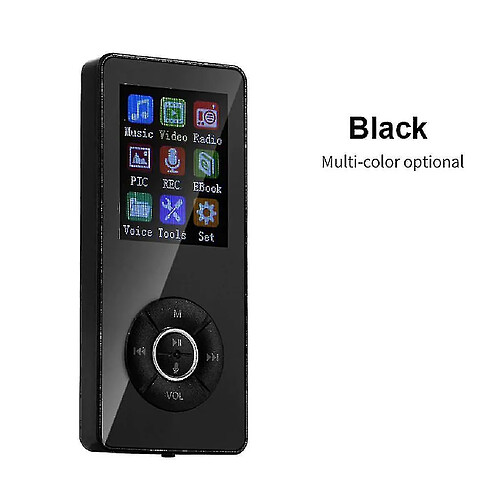 Universal Portable Hifi Walkman FM Recorder Music (noir)