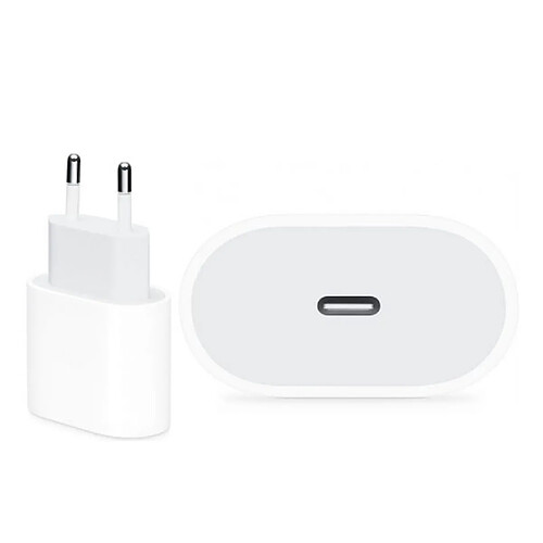 Chargeur Adaptateur secteur USB-C 20W Blanc compatible Pour iPhone 11 - Visiodirect -