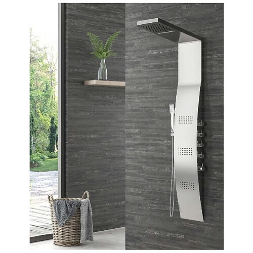 Karag Colonne de douche hydromassante LEONORA en acier 150 cm