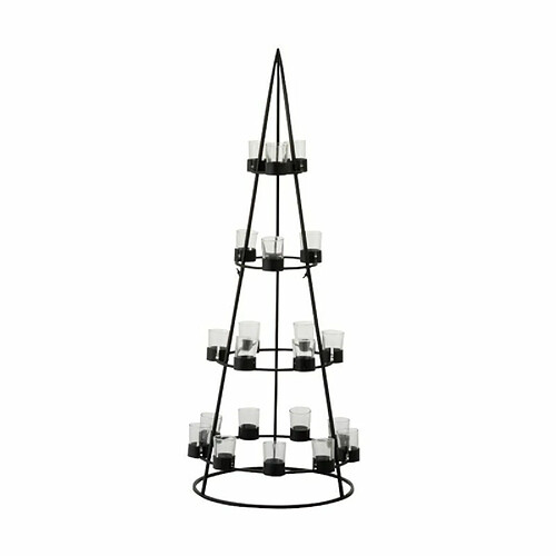 Paris Prix Arbre Déco en Métal 21 Photophores 110cm Noir