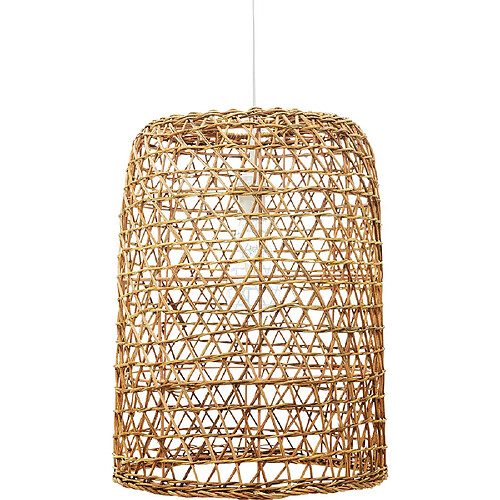 ICONIK INTERIOR Lampe suspendue style boho Bali en rotin naturel - Lian Bois naturel