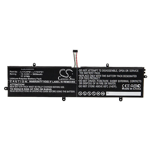 vhbw Batterie compatible avec Lenovo 720S-15, V730-15, V730-15-IFI, V730-15-ISE ordinateur portable Notebook (5050mAh, 15.3V, Li-polymère)