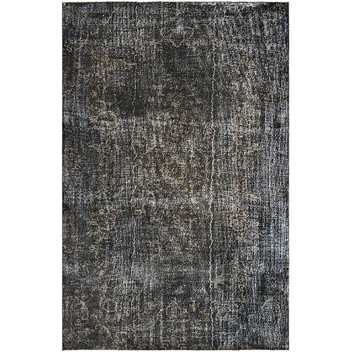 Vidal Tapis de laine 300x201 noir Ultra Vintage