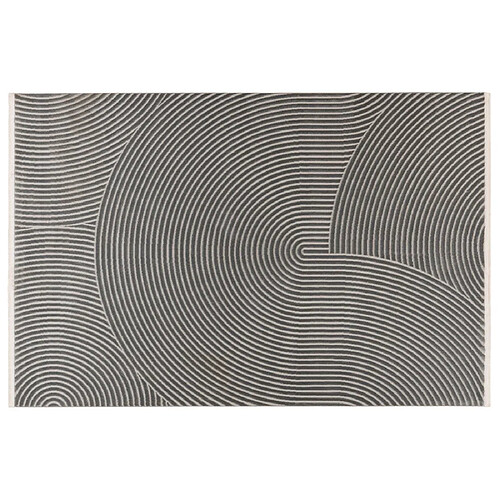 Lisa Design Telio - tapis rectangulaire motif abstrait - gris anthracite