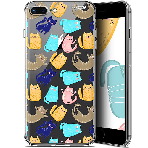 Caseink Coque arrière Apple iPhone 7/8 Plus (4.7 ) Gel HD [ Nouvelle Collection - Souple - Antichoc - Imprimé en France] Chat Danse