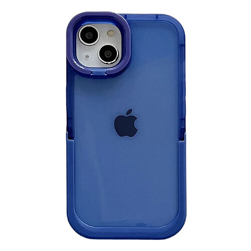 Coque en TPU anti-rayures avec béquille pour votre iPhone 14 Plus - bleu