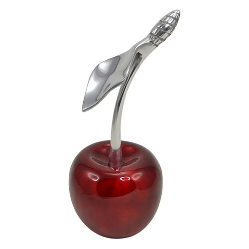 Home Edelweiss Statuette cerise rouge en aluminium Claire 1 cerise 10 cm.