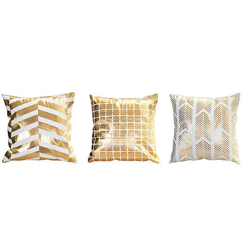 YP Select 3pcs figure géométrique de la maison oreiller canapé coussin taie d'oreiller - 3 blanc 45X45cm