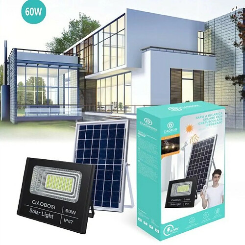 Tradex LED PANNEAU SOLAIRE PHOTOVOLTAIQUE IP67 60 W AVEC TELECOMMANDE LED-8192