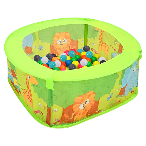 vidaXL Piscine à balles avec 300 balles pour enfants 75x75x32 cm