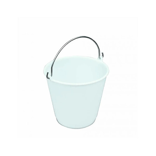 SEAU 14 Litres BLANC ANSE INOX - GILAC