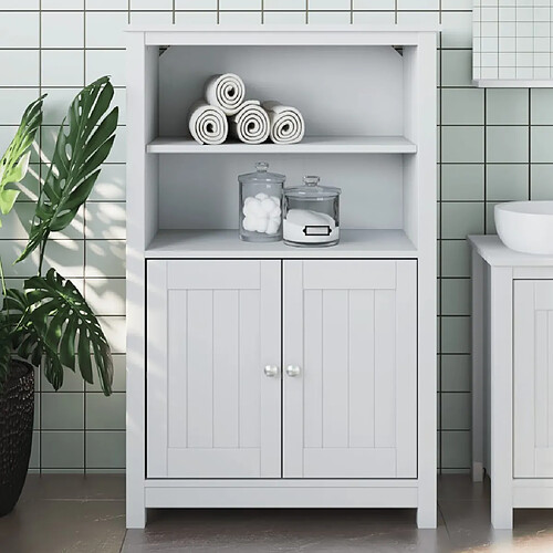 vidaXL Armoire de salle de bain BERG blanc 69,5x34x110 cm pin massif