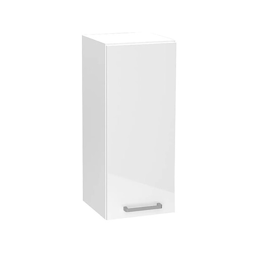 Pegane Meuble haut de cuisine coloris blanc avec 1 porte - longueur 30 x profondeur 28 x hauteur 72 cm