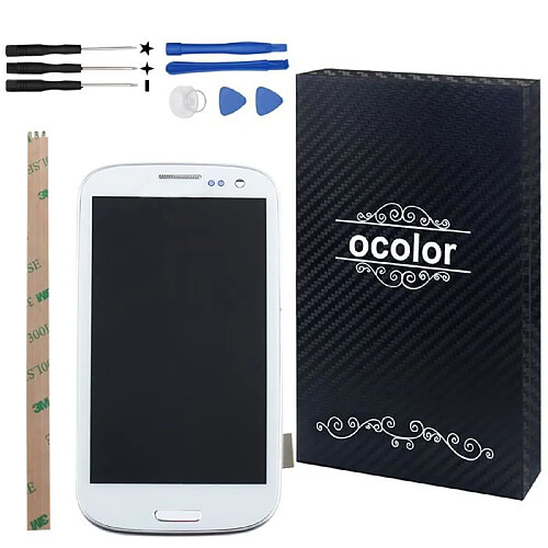 écran tactile + écran LCD pour 4.8'' Samsung Galaxy S3 I9300 I9300i I9301 I9301i I9305Avec Cadre BLANC +Kit outils