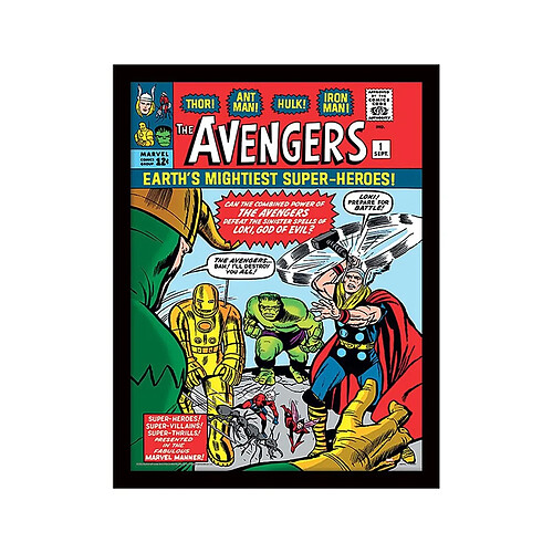 Pyramid International Marvel - Poster encadré Collector Print Avangers vs. Loki Comic