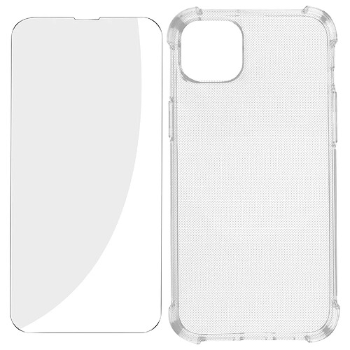 Avizar Pack Protection iPhone 14 Coque Renforcée + Verre Trempé Transparent