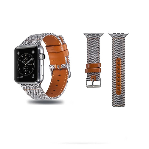 Wewoo Bracelet pour montre-bracelet en cuir pleine fleur pour Apple Watch séries 4, 3 et 2 et 1 et 38 et 40 mm