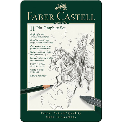 FABER-CASTELL Kit PITT GRAPHITE petit, étui de 9 pièces ()