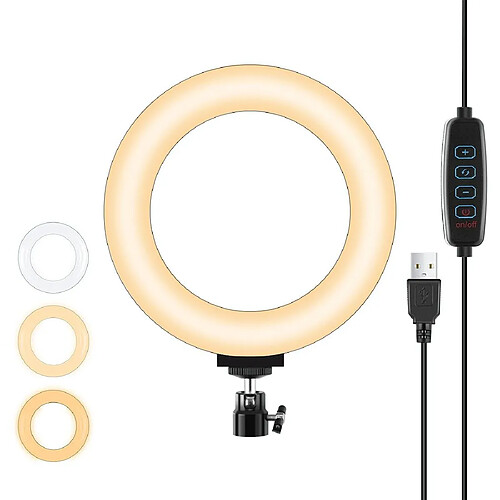 Yonis Ring Light LED 3 Modes Avec Trépied Rose