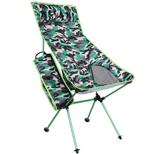 Wewoo Outdoor Camouflage Portable Camping Chaise De Pêche Pliante Lumière De Plage Aviation En Alliage D'aluminium Dossier Inclinable