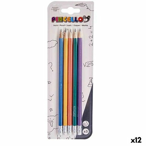 Pincello Ensemble de Crayons Multicouleur Gâteau Bois (12 Unités)