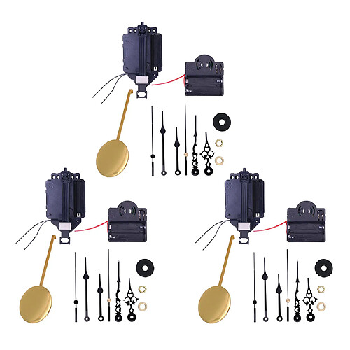 3 Ensembles De Mouvement D'horloge à Pendule à Quartz