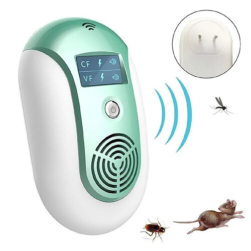 Wewoo Anti insectes Répulsifs Lutte antiparasitaire électronique Ultrasonic Pest Repeller US plug (Blue)