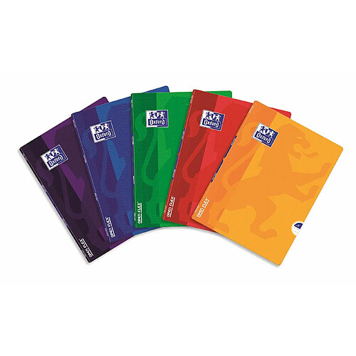 OXFORD 100302225 Openflex Lot de 5 cahiers de 60 feuilles cartonnées en polypropylène Assortiment de couleurs A4