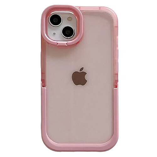 Coque en TPU anti-rayures avec béquille pour votre iPhone 14 Plus - rose