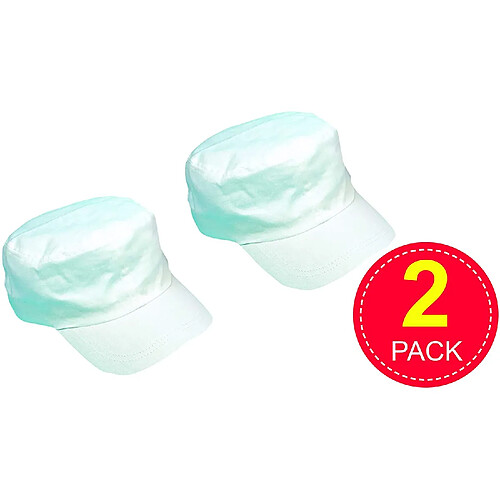 Baker Ross Lot de 2 Bonnets en Coton Blanc