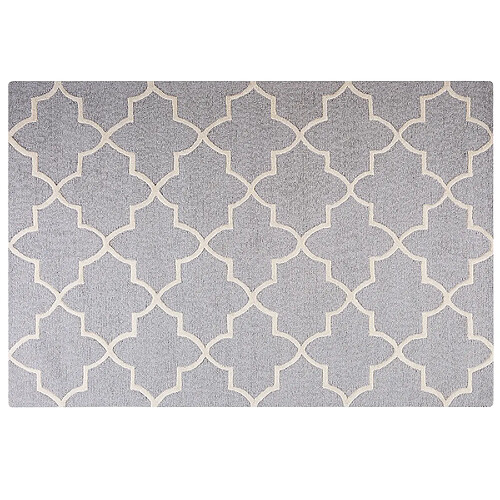 Beliani Tapis en coton gris 160 x 230 cm SILVAN