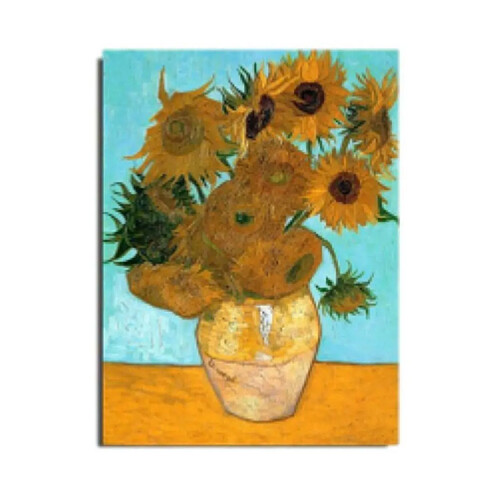 EPIKASA Impression sur Toile Van Gogh Les Tournesols, Orange, Polyester, 50x3x70 cm