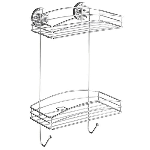 wenko - etagère murale 2 niveaux fixation sans perçage - 20886100