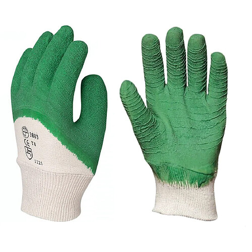 Coverguard Gants anticoupure latex crêpe vert Eurotechnique 3805