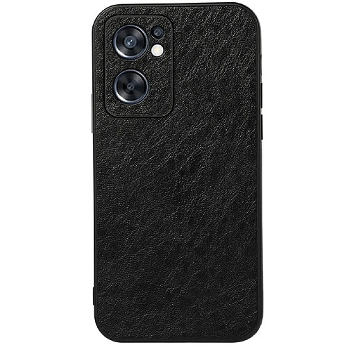 Coque en TPU + PU texture crazy horse, noir pour votre Oppo Reno7 SE 5G