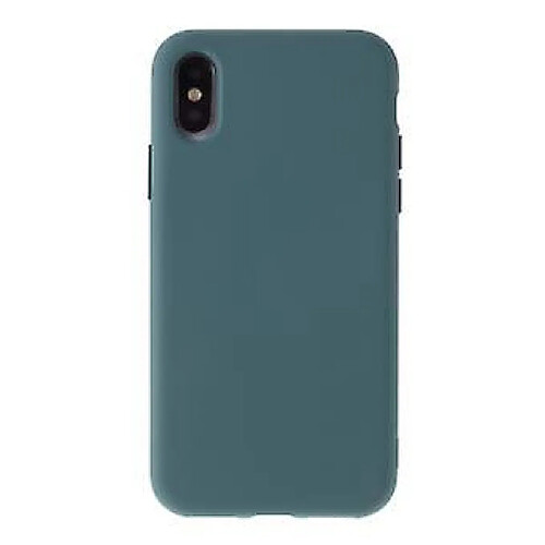 Universal Étui en silicone à boutons latéraux détachables à vert foncé pour votre Apple iPhone XS / X