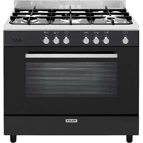 Piano de cuisson gaz 109l 5 feux noir - ge960cmbk2 - GLEM