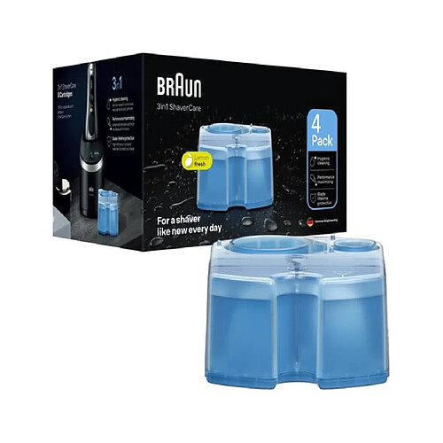 Braun Accessoire rasoir Pack de 3 recharges de liquide nettoyant CCR4