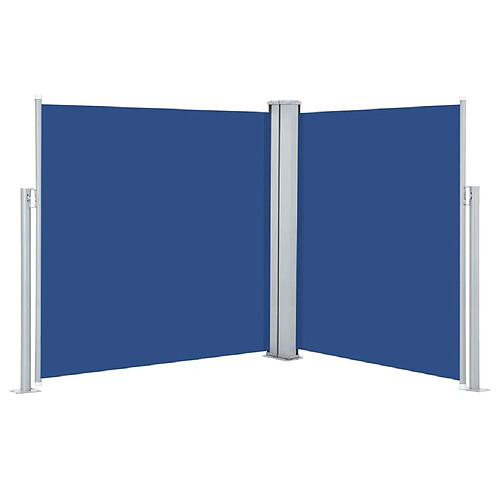 Maison Chic Auvent latéral rétractable de balcon | Store extérieur | Auvent solaire Bleu 160x600 cm -GKD48775