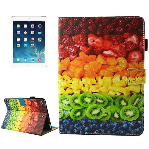 Wewoo Housse Étui pour iPad 9.7 pouces 2017 / Air / Air 2 Universel Fruits Modèles Assortis Horizontal Flip En Cuir de protection avec Titulaire et Fentes cartes