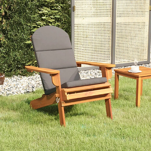 Maison Chic Chaise Relax,Fauteuil de jardin Adirondack avec coussins bois massif d'acacia -GKD11555